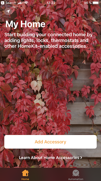 Homekit setup step 1