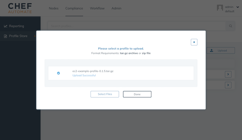 Upload InSpec profile to Chef Automate